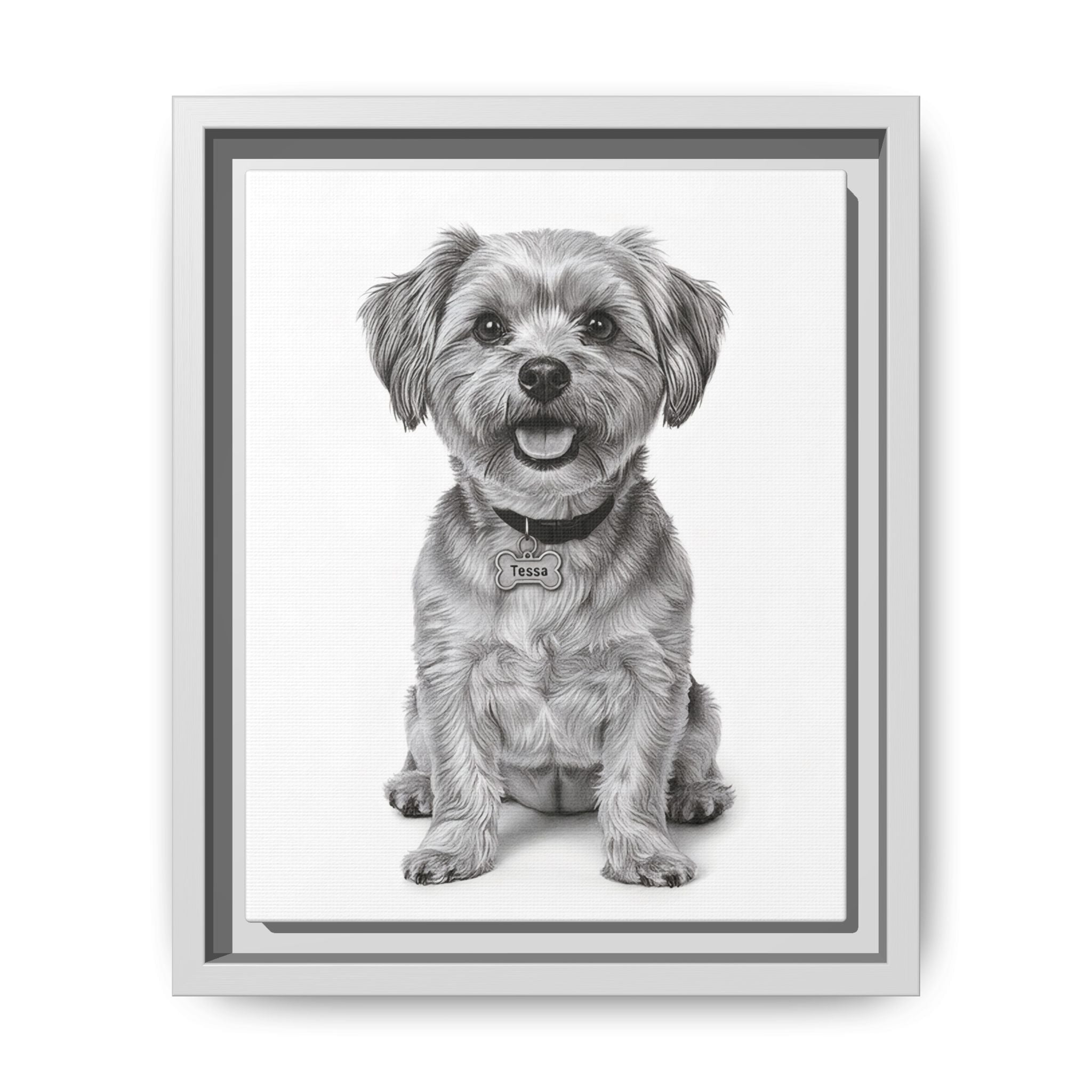 Custom Dog ArtPet Portrait Canvas, Framed Wall Art, Dog Photo Gift, Custom Pet Artwork, Home Decor, Dog Lover's Gift