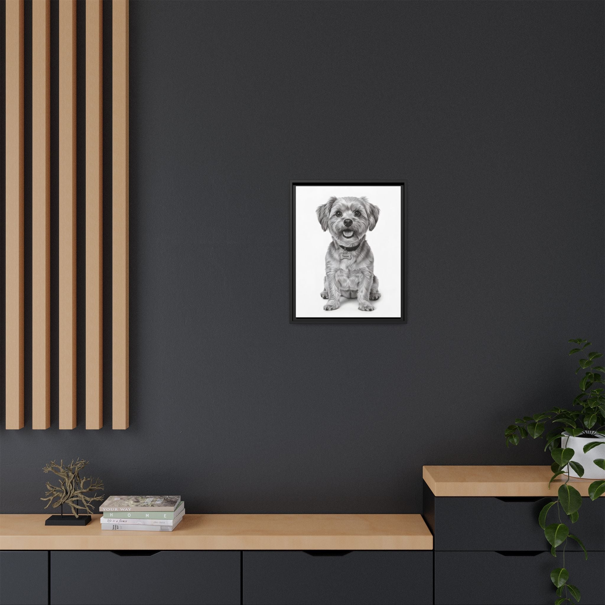 Custom Dog ArtPet Portrait Canvas, Framed Wall Art, Dog Photo Gift, Custom Pet Artwork, Home Decor, Dog Lover's Gift