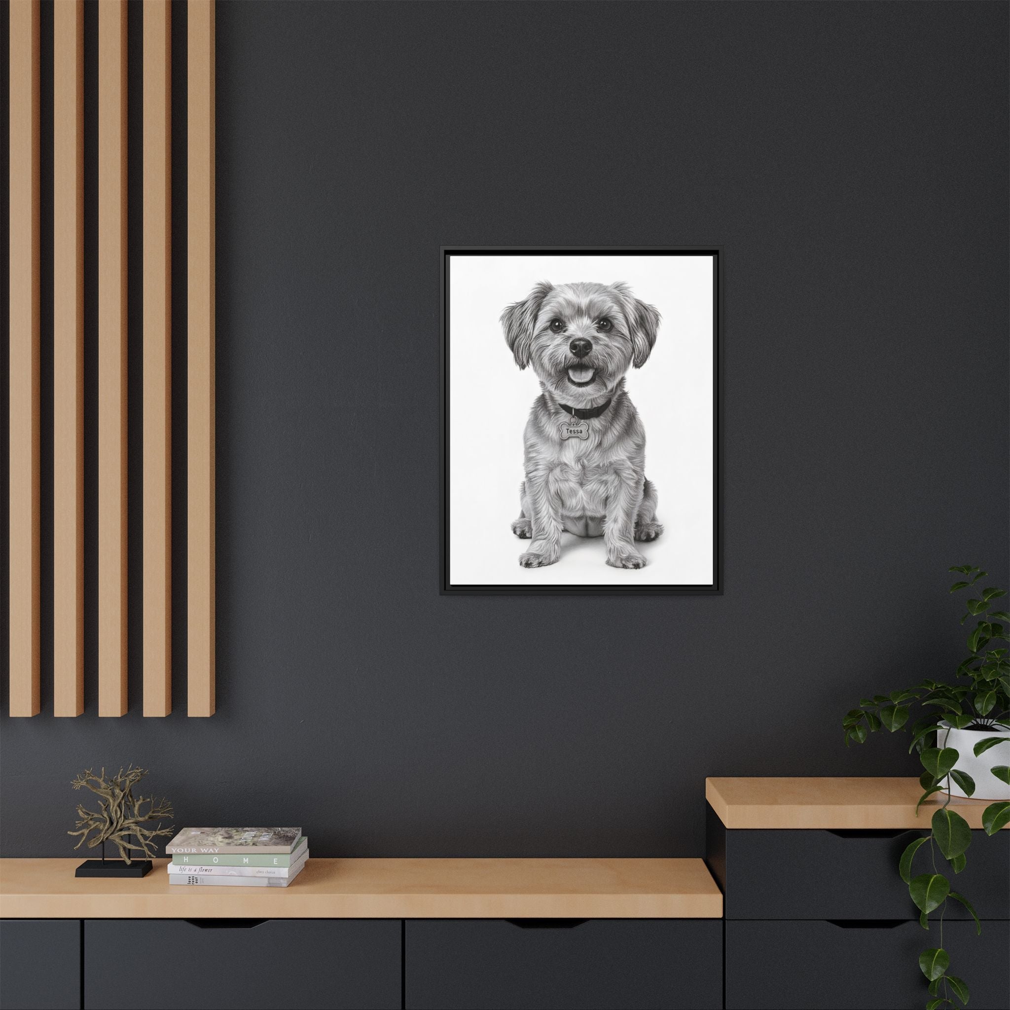 Custom Dog ArtPet Portrait Canvas, Framed Wall Art, Dog Photo Gift, Custom Pet Artwork, Home Decor, Dog Lover's Gift