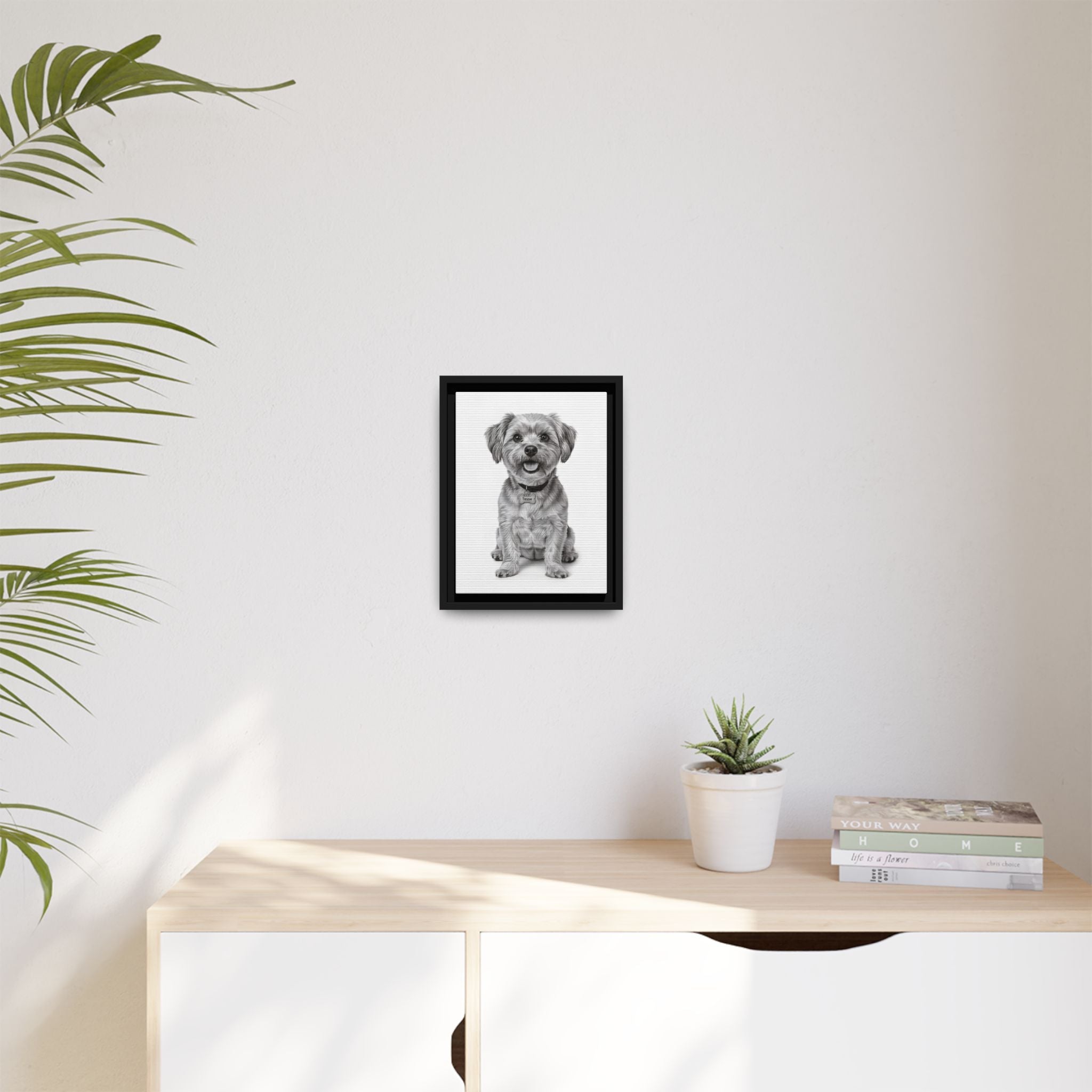 Custom Dog ArtPet Portrait Canvas, Framed Wall Art, Dog Photo Gift, Custom Pet Artwork, Home Decor, Dog Lover's Gift