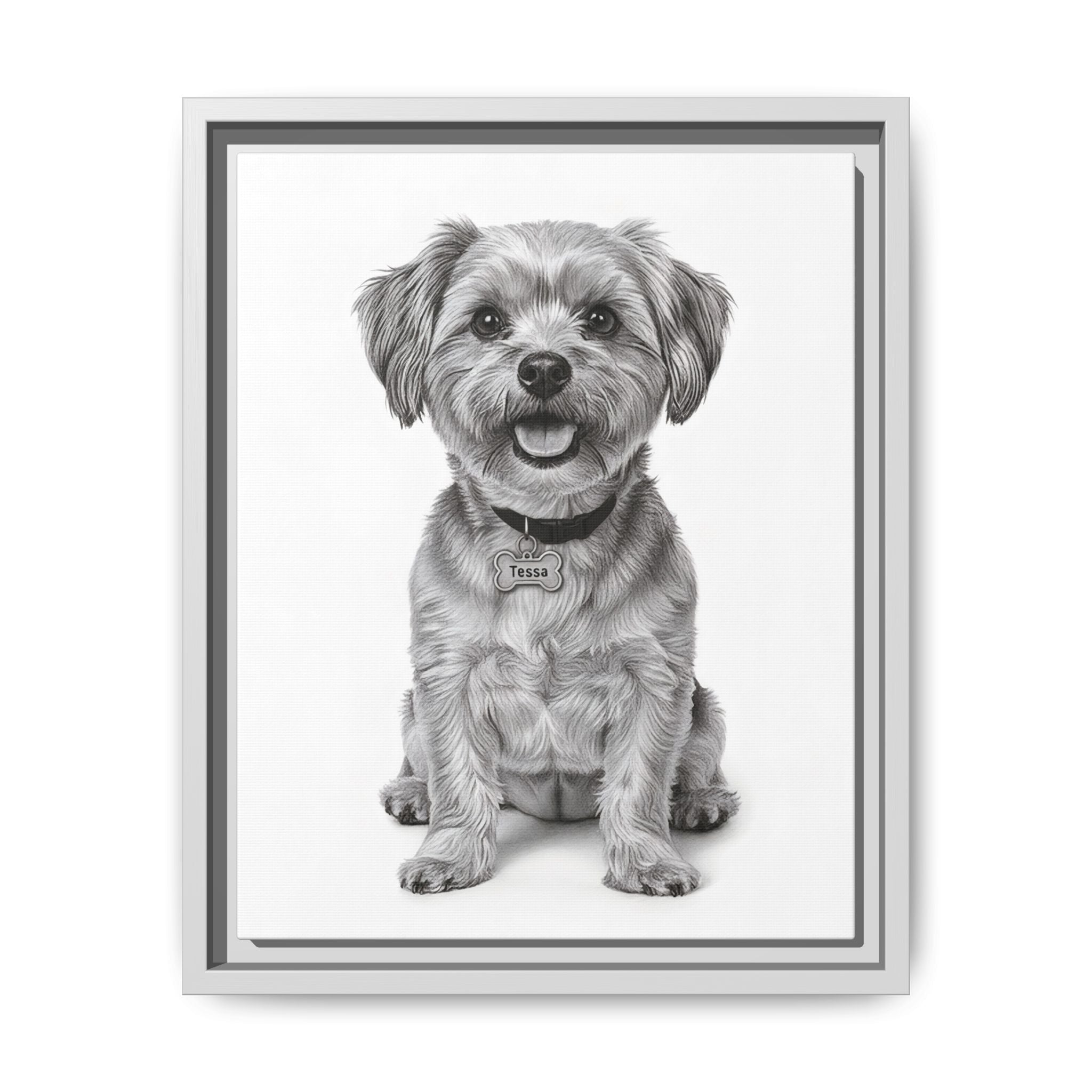 Custom Dog ArtPet Portrait Canvas, Framed Wall Art, Dog Photo Gift, Custom Pet Artwork, Home Decor, Dog Lover's Gift