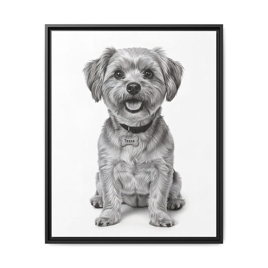 Custom Dog ArtPet Portrait Canvas, Framed Wall Art, Dog Photo Gift, Custom Pet Artwork, Home Decor, Dog Lover's Gift