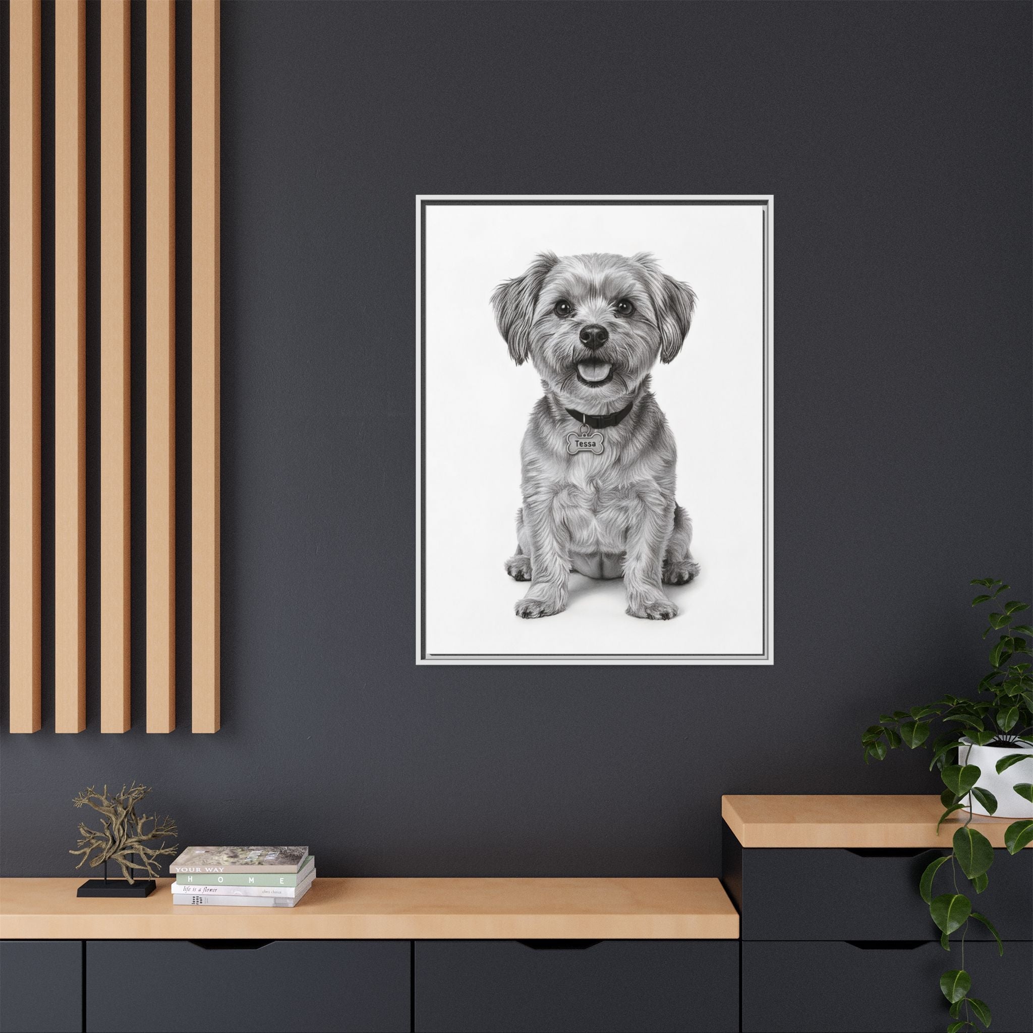 Custom Dog ArtPet Portrait Canvas, Framed Wall Art, Dog Photo Gift, Custom Pet Artwork, Home Decor, Dog Lover's Gift