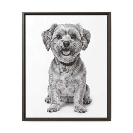 Custom Dog ArtPet Portrait Canvas, Framed Wall Art, Dog Photo Gift, Custom Pet Artwork, Home Decor, Dog Lover's Gift