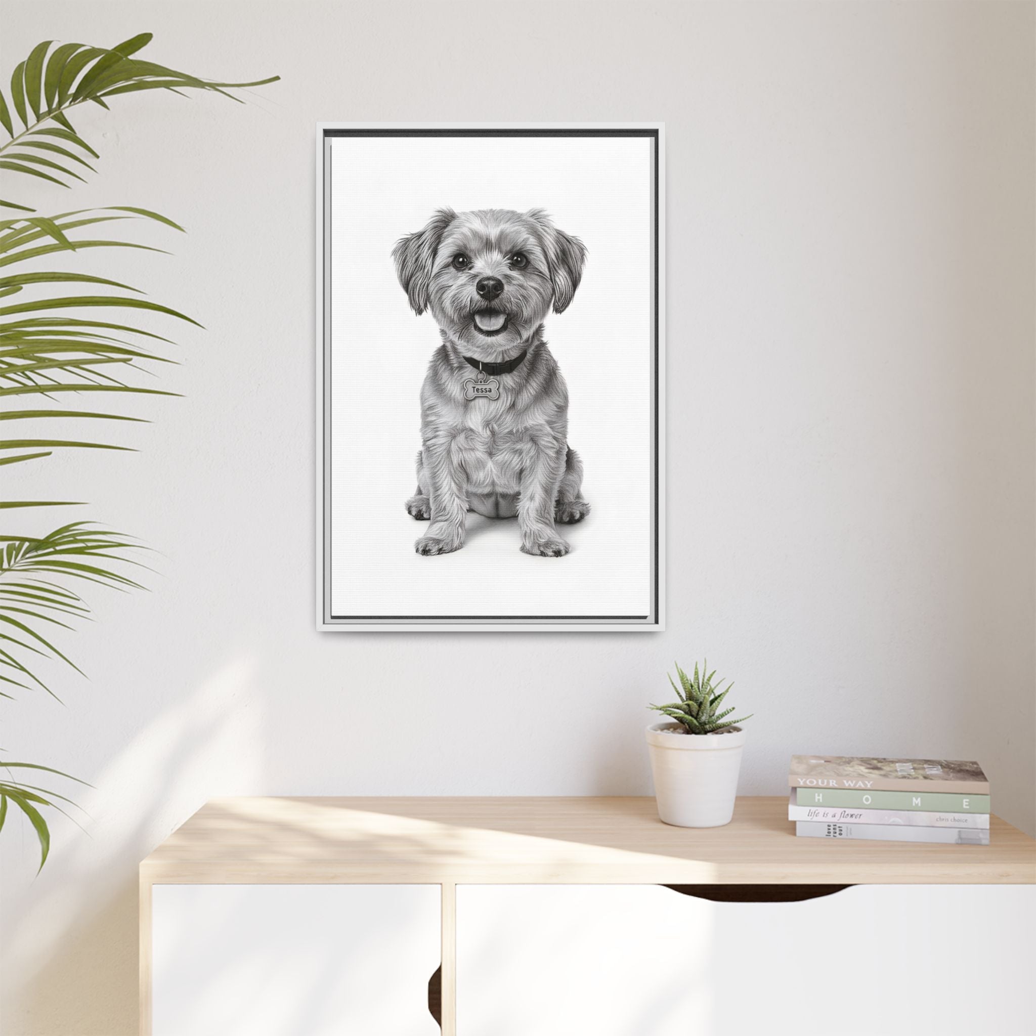 Custom Dog ArtPet Portrait Canvas, Framed Wall Art, Dog Photo Gift, Custom Pet Artwork, Home Decor, Dog Lover's Gift