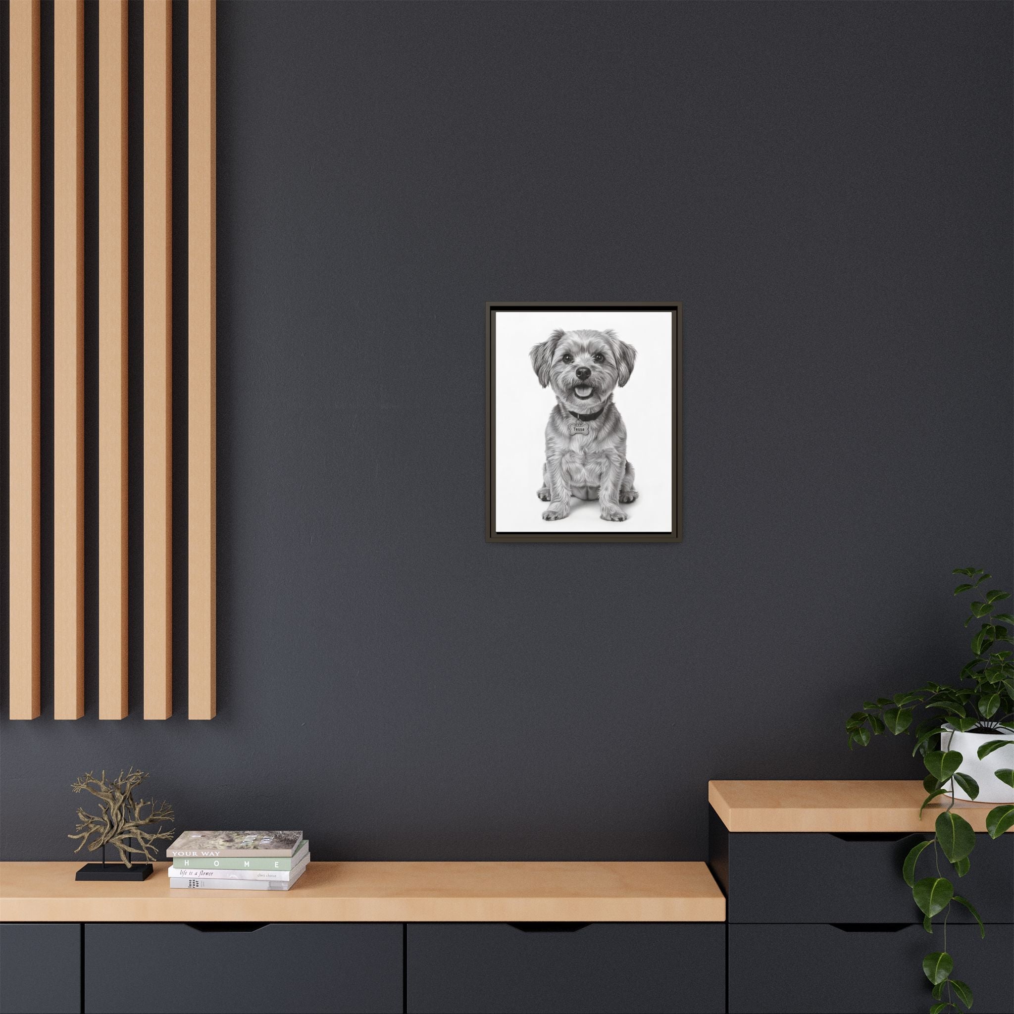 Custom Dog ArtPet Portrait Canvas, Framed Wall Art, Dog Photo Gift, Custom Pet Artwork, Home Decor, Dog Lover's Gift