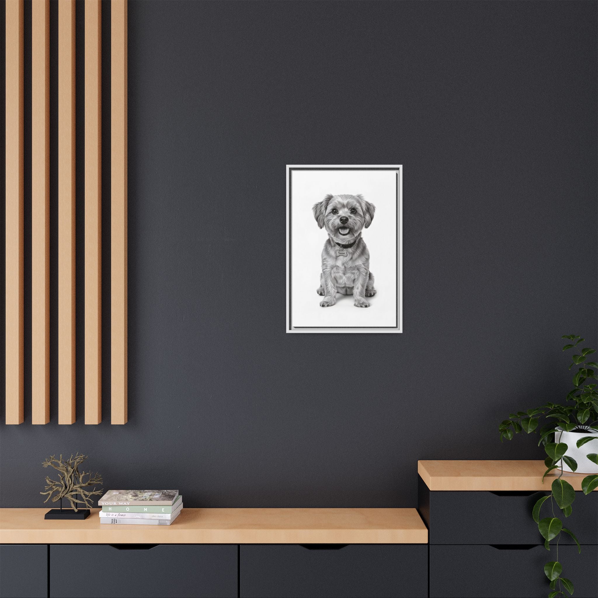 Custom Dog ArtPet Portrait Canvas, Framed Wall Art, Dog Photo Gift, Custom Pet Artwork, Home Decor, Dog Lover's Gift