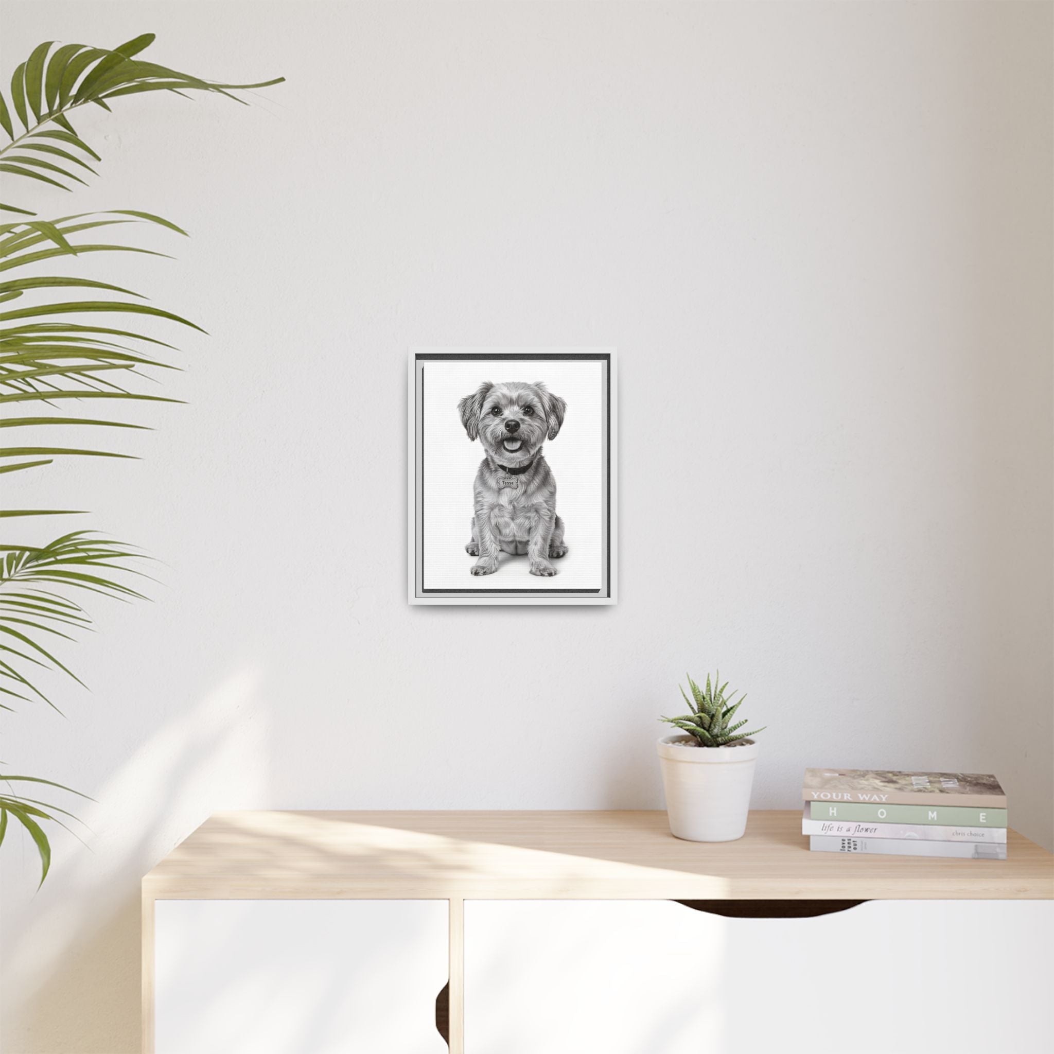 Custom Dog ArtPet Portrait Canvas, Framed Wall Art, Dog Photo Gift, Custom Pet Artwork, Home Decor, Dog Lover's Gift