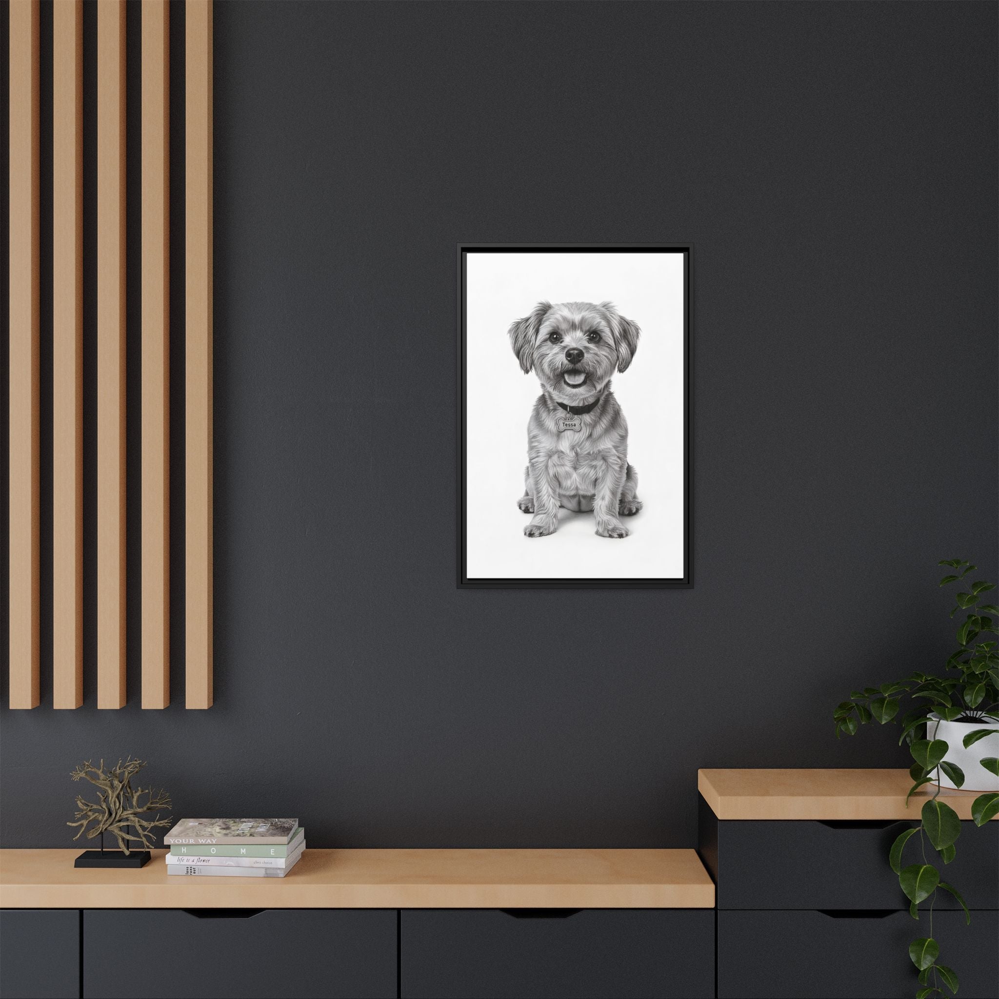 Custom Dog ArtPet Portrait Canvas, Framed Wall Art, Dog Photo Gift, Custom Pet Artwork, Home Decor, Dog Lover's Gift