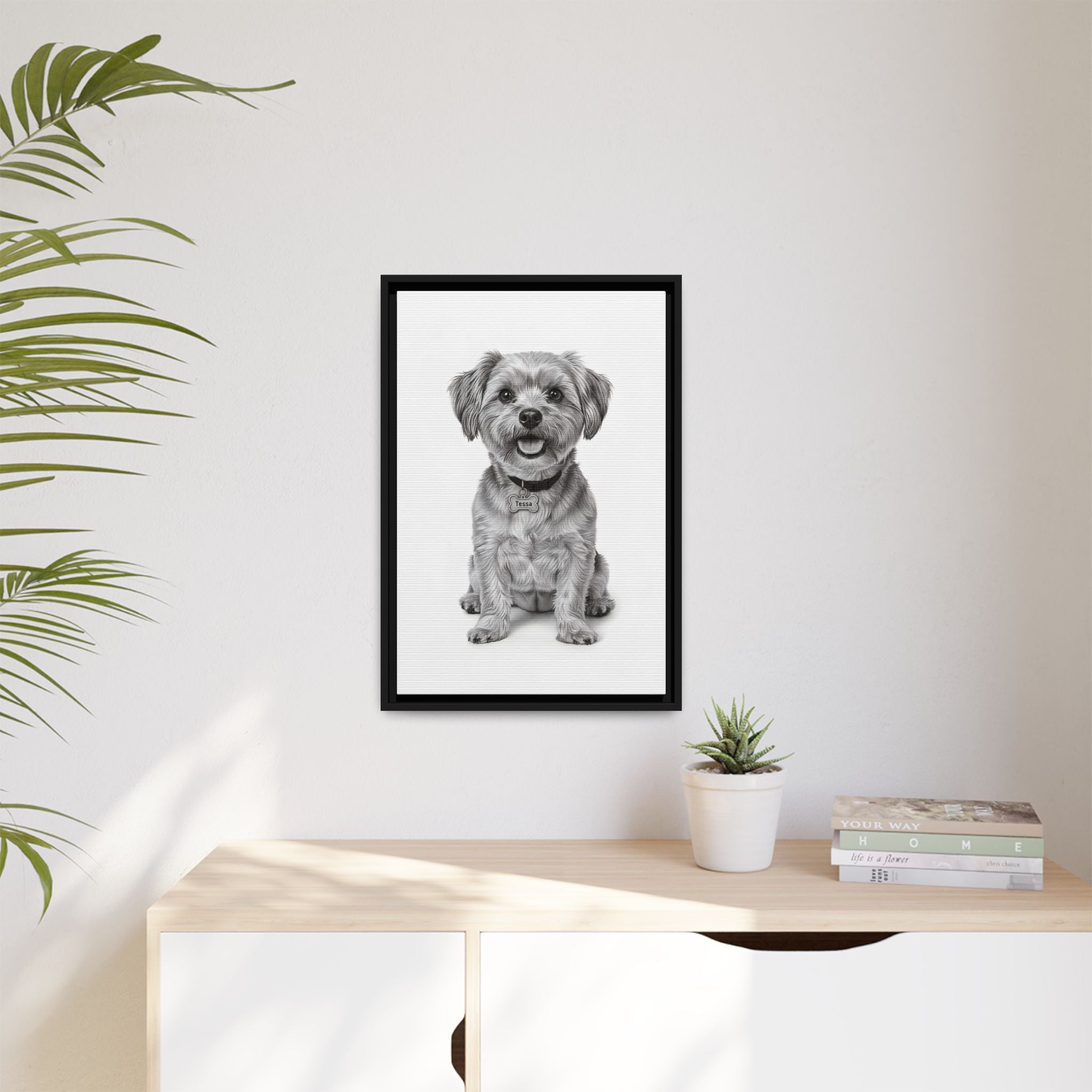 Custom Dog ArtPet Portrait Canvas, Framed Wall Art, Dog Photo Gift, Custom Pet Artwork, Home Decor, Dog Lover's Gift