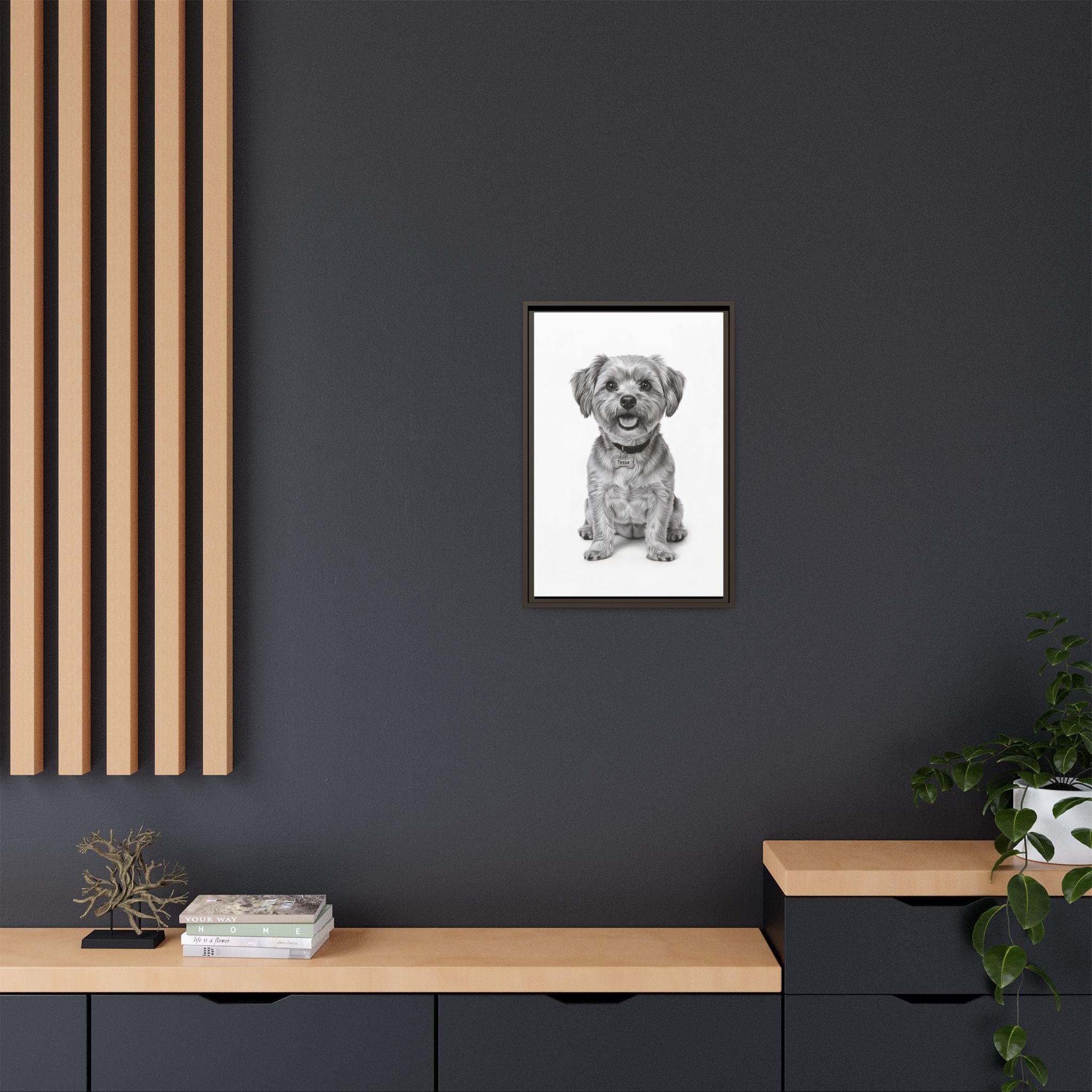 Custom Dog ArtPet Portrait Canvas, Framed Wall Art, Dog Photo Gift, Custom Pet Artwork, Home Decor, Dog Lover's Gift
