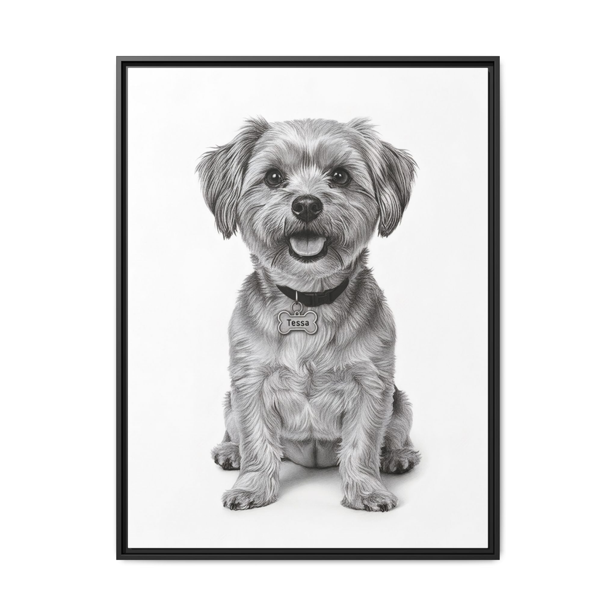 Custom Dog ArtPet Portrait Canvas, Framed Wall Art, Dog Photo Gift, Custom Pet Artwork, Home Decor, Dog Lover's Gift