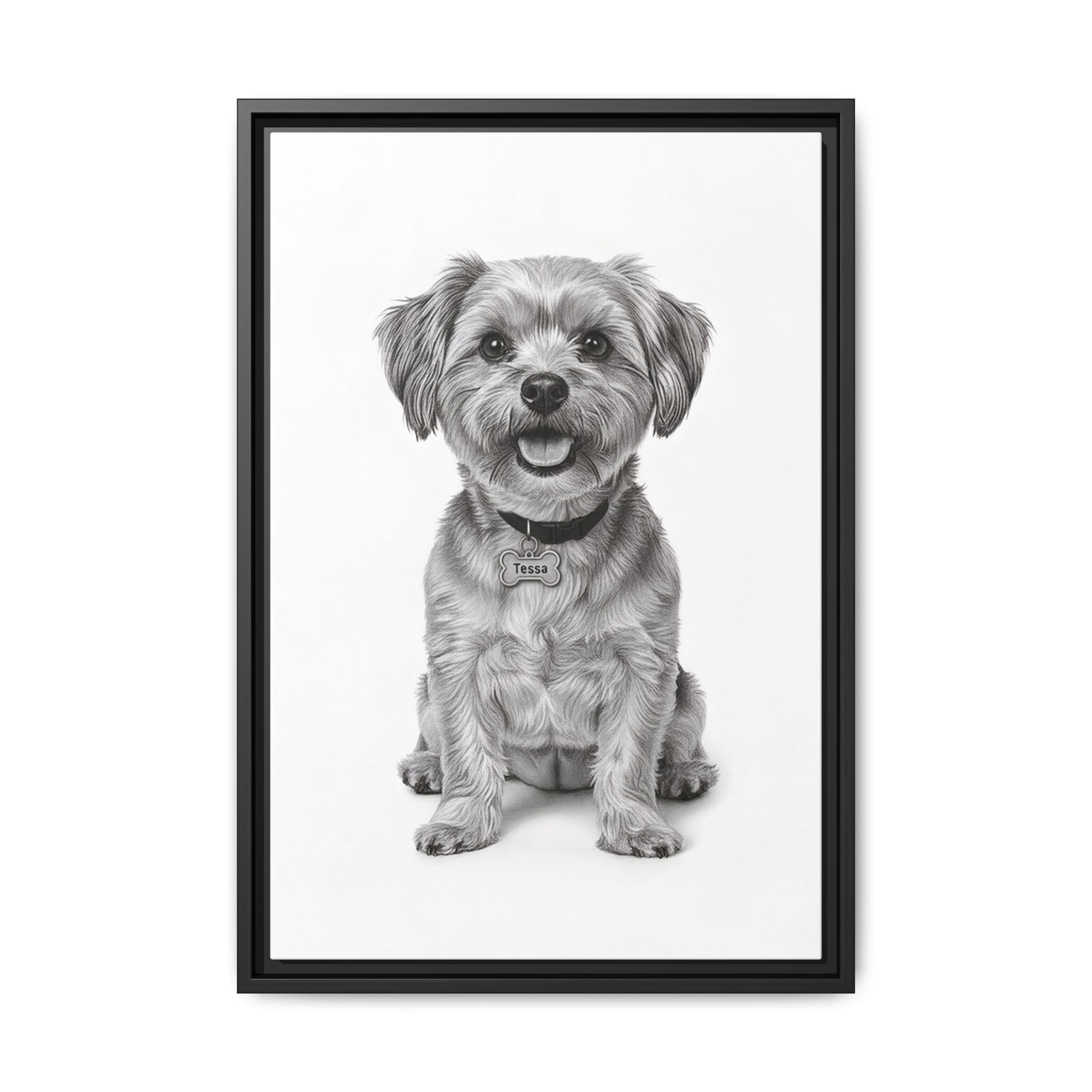 Custom Dog ArtPet Portrait Canvas, Framed Wall Art, Dog Photo Gift, Custom Pet Artwork, Home Decor, Dog Lover's Gift