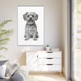 Load image into Gallery viewer, Custom Dog ArtPet Portrait Canvas, Framed Wall Art, Dog Photo Gift, Custom Pet Artwork, Home Decor, Dog Lover's Gift
