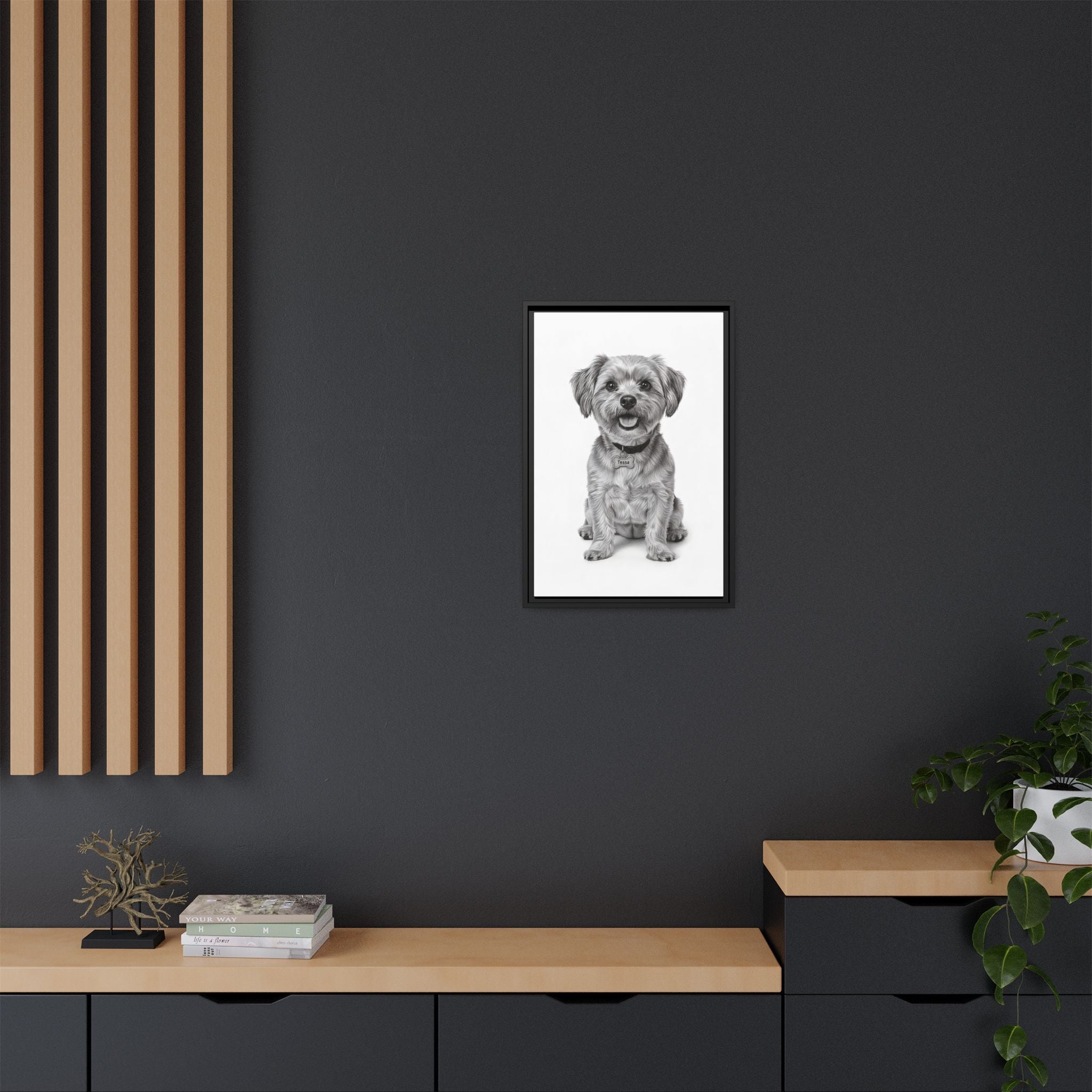Custom Dog ArtPet Portrait Canvas, Framed Wall Art, Dog Photo Gift, Custom Pet Artwork, Home Decor, Dog Lover's Gift