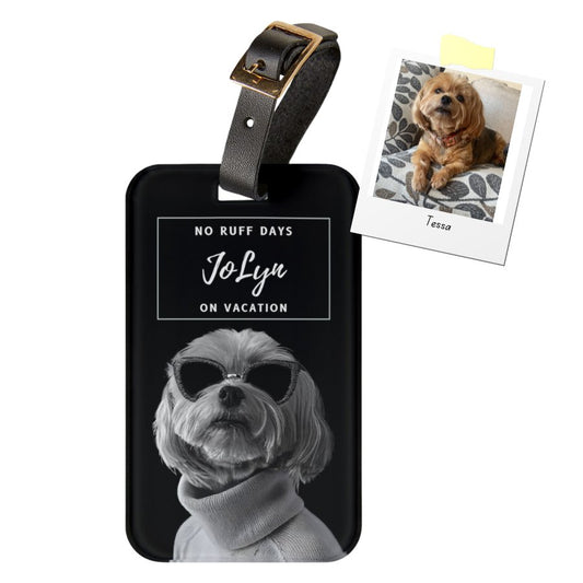 Custom Dog ArtPet Portrait Dog Photo Luggage Tag