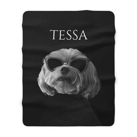 Custom Dog ArtPortrait Dog Blanket Customize with a Picture of your Dog