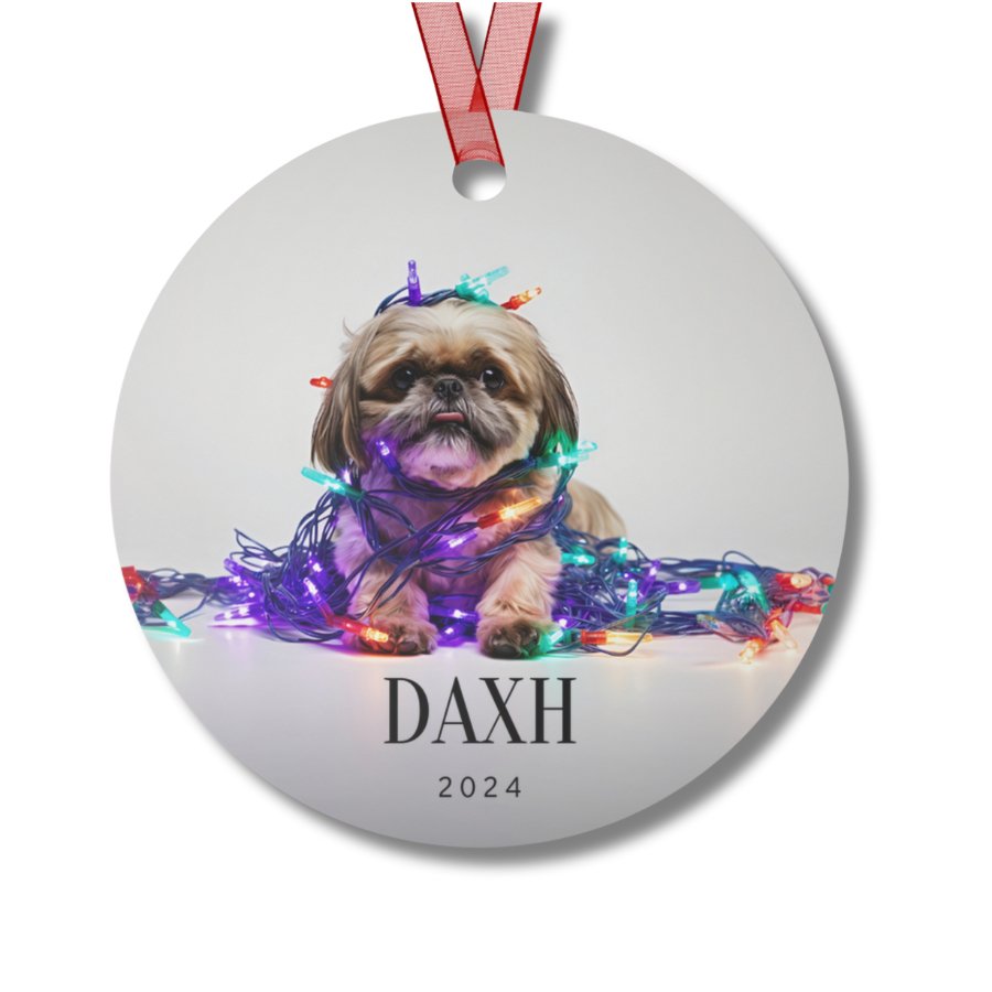 Custom Dog ArtShih Tzu Christmas Ornament | Personalized