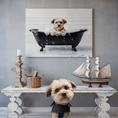 Load image into Gallery viewer, Custom Dog ArtTitle Turn Your Dog’s Photo Into Adorable Bathtub Art – Fast Digital Download & Canvas Option
