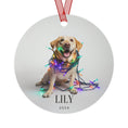 Load image into Gallery viewer, Custom Dog ArtYellow Lab Christmas Ornament | Personalized
